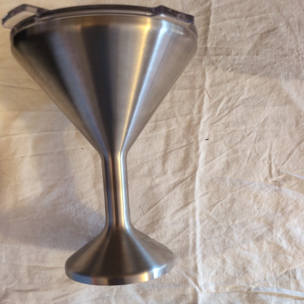 ORCA Coolers Chasertini 8oz Stainless Steel Insulated Martini Glass Clear Lid